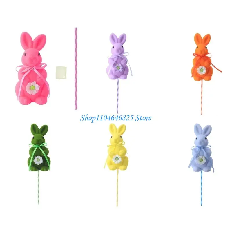 

Festival Fabric Foam Rabbit Decoration Unbreakable Table Window Party Item Handmade Desktop Ornament