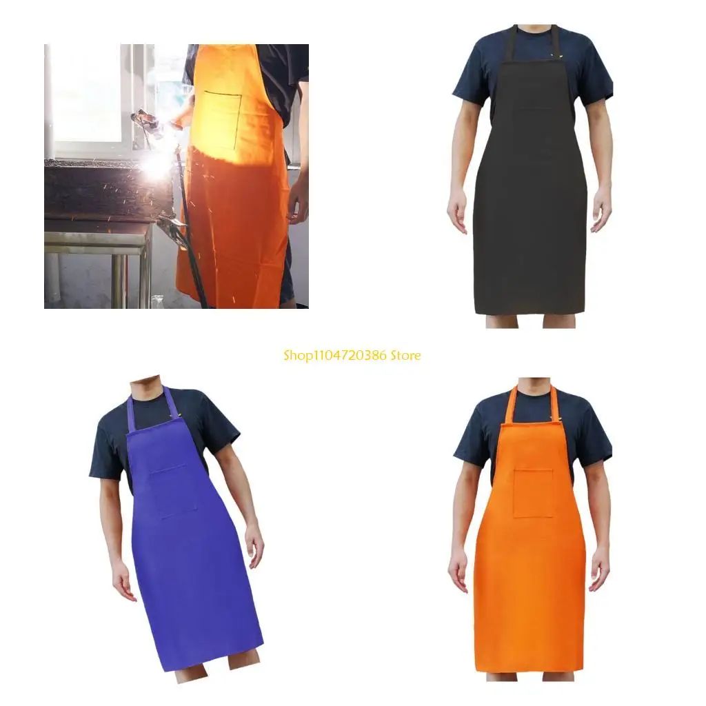 

K0EA Fireproof Welding Apron Heat Resistant Flame Retardant Fabric Safety Workclothes