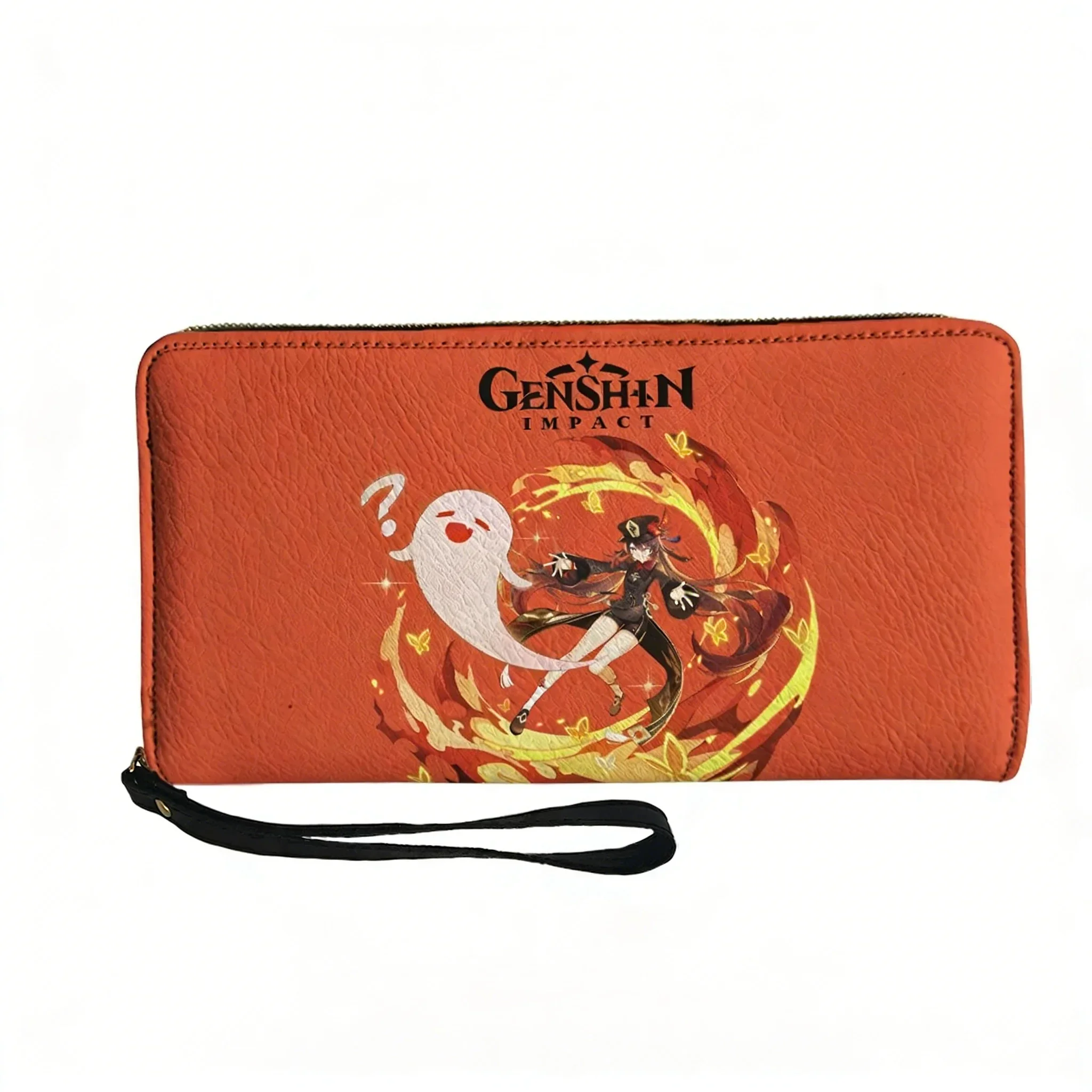 

Кошелек Genshin Walnut для мужчин, женщин и подростков, длинный кошелек на молнии с двойным принтом, портативный кошелек с возможностью нанесения индивидуального фото, подарочная сумка