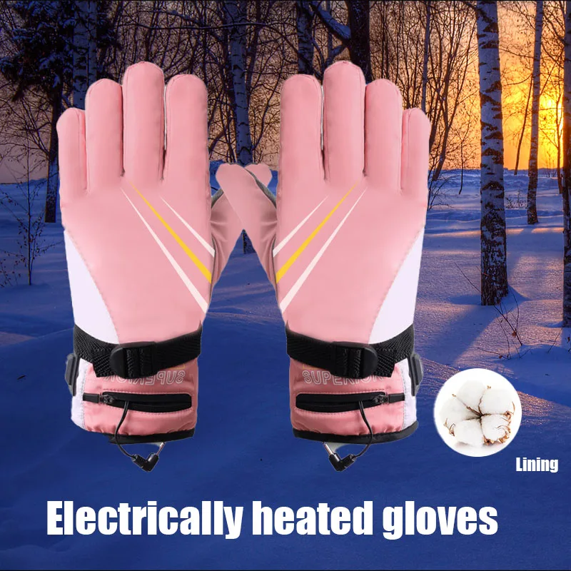 

Electrically Heated Ski Gloves Rechargeable Three-speed Controlled Temperature Motorcycle Warm Gloves Warm Winter Outdoor Sports