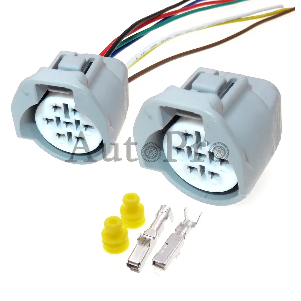 

1 Set 7 Hole 6188-0067 6189-0127 AC Assembly Car Headlight Plastic Housing Cable Harness Socket For Toyota Lexus