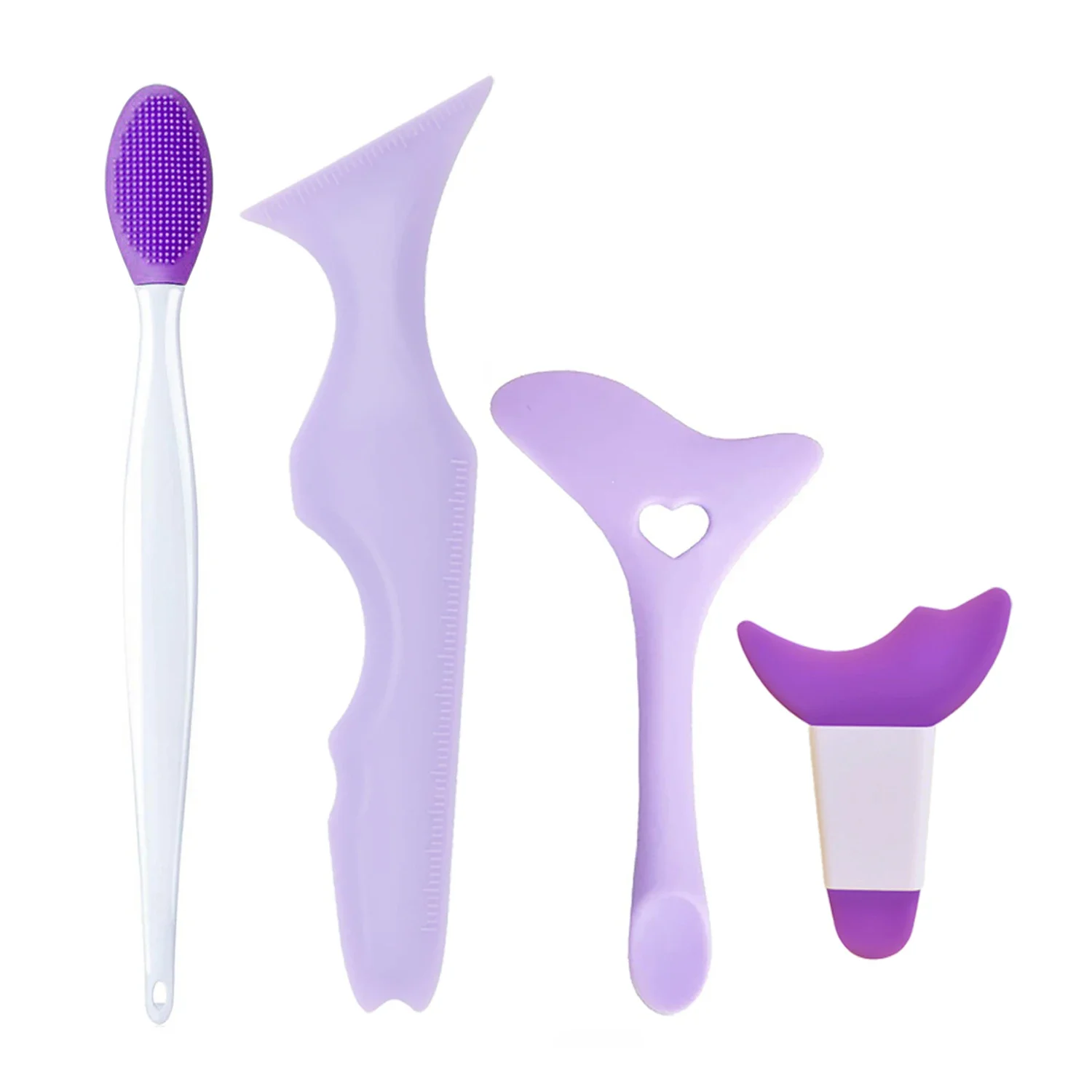 Groothandel 4 STKS Eyeliner Stencils Set Herbruikbare Siliconen Eyeliner Tool Lash Guard Eye Lippen Make-Up Tool voor Vrouwen eyeliner stencil