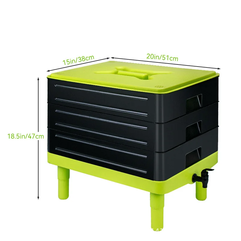

Compost Bin Gardening Garden Outdoor Organic Fertilizer, Household Food Waste Homemade Earthworm Worm Compost Bin