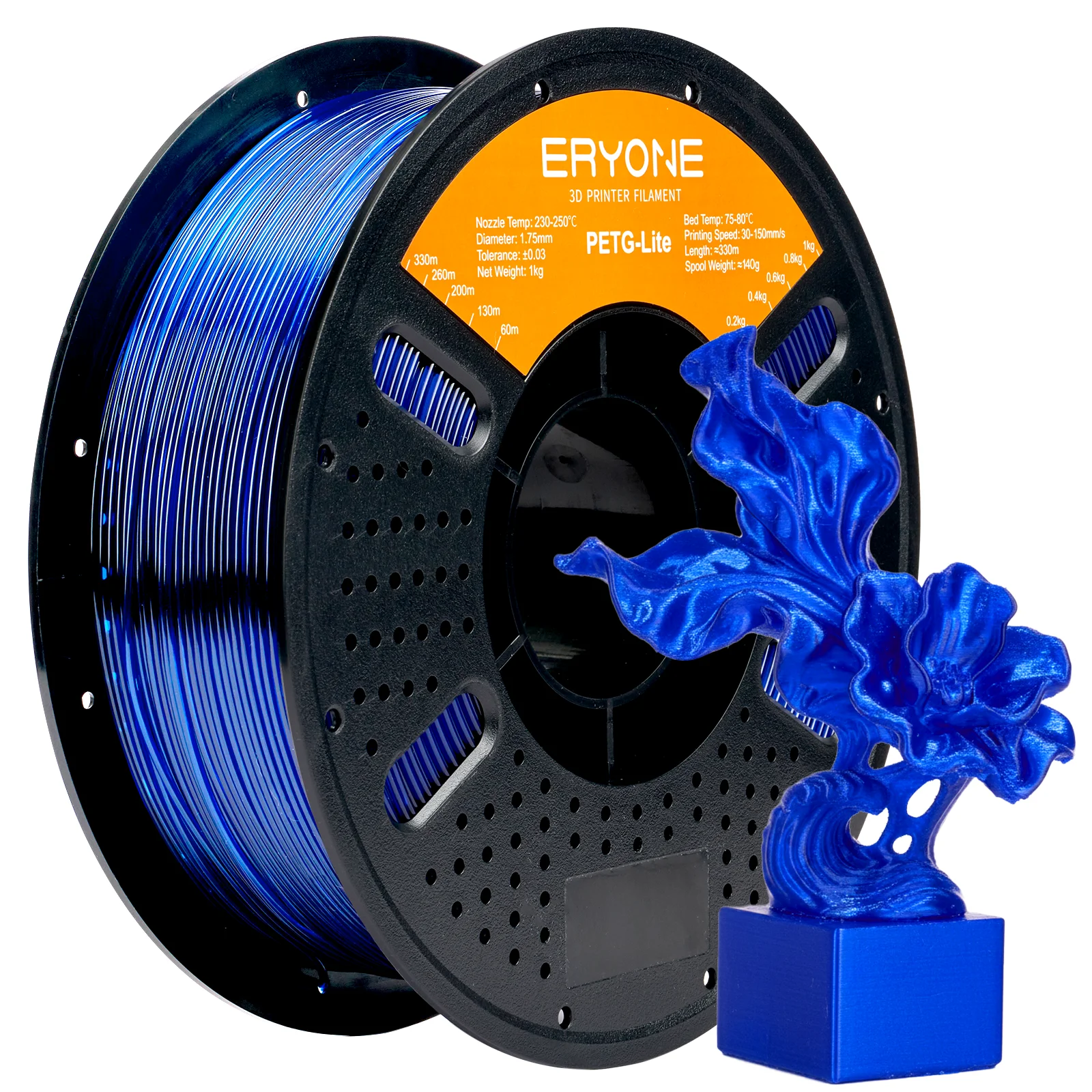 ERYONE 1 kg PETG-Filament 1,75 mm, EU-Mega-Sale 3D-Drucker Starkes Filament Einfaches Drucken, Versand aus Deutschland für schnelle Lieferung