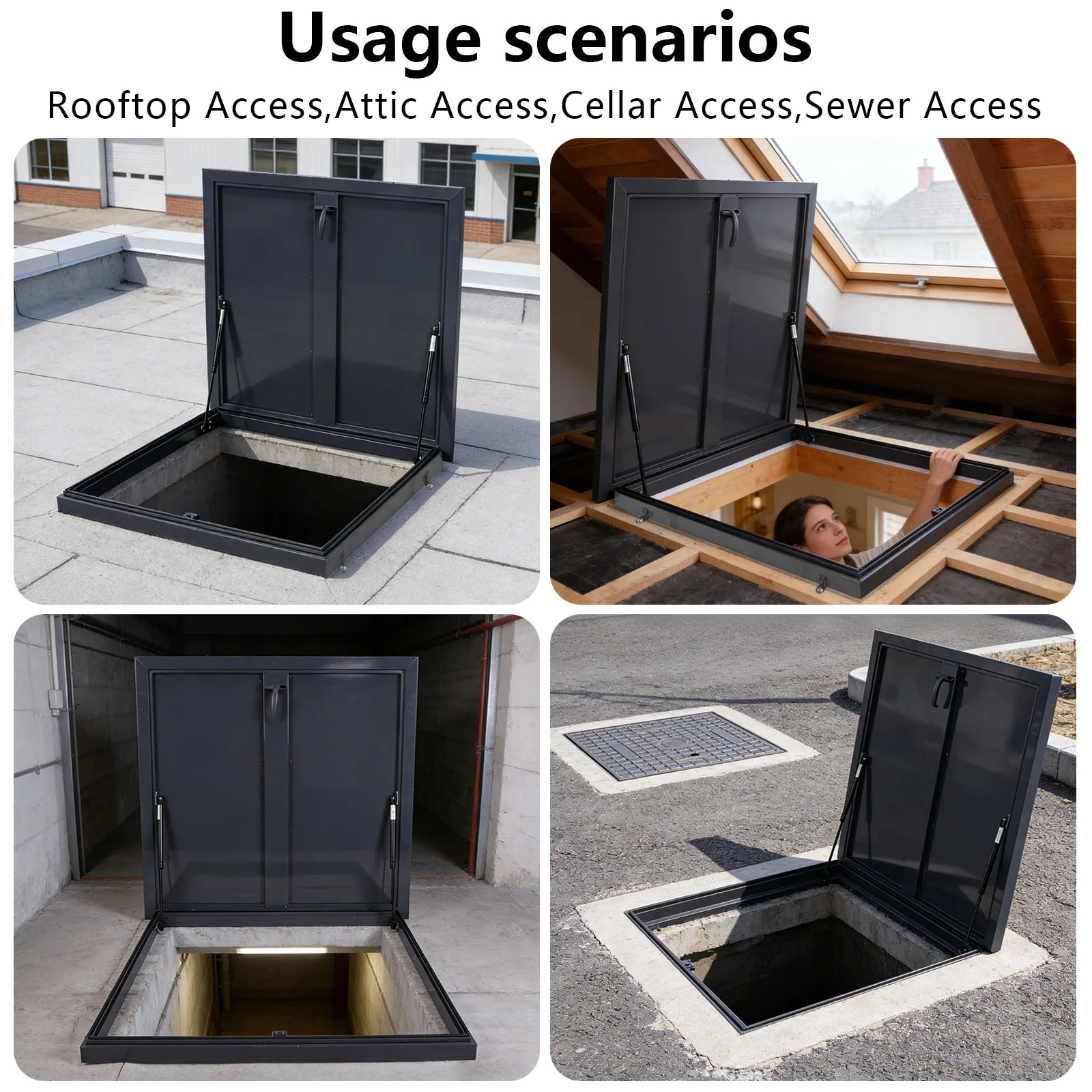 

Люк-крышка для кровли с ручкой-переключателем, вентиляционный люк для доступа на чердак, крышка люка для склада, мансарды, подвала