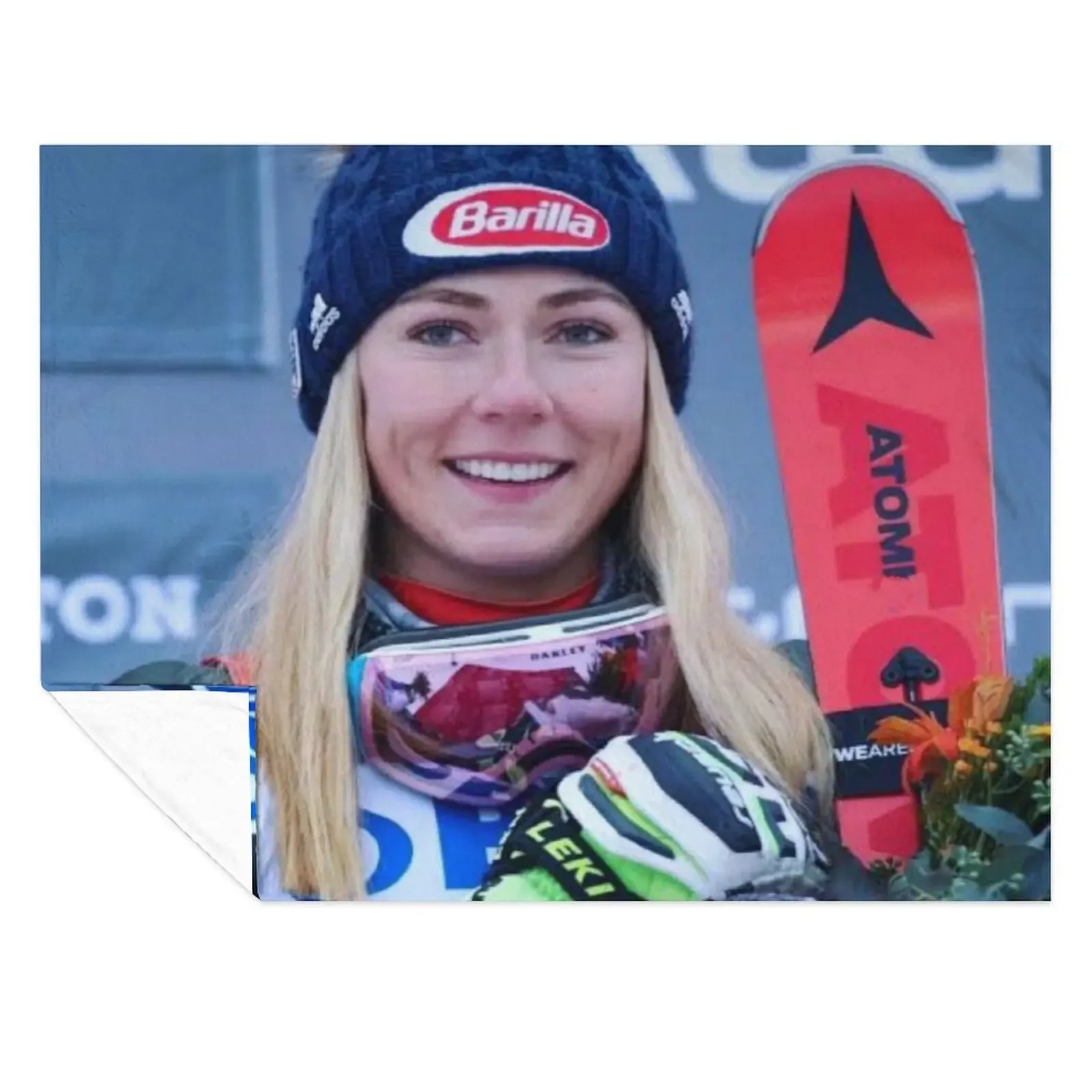 

Mikaela shiffrin Throw Blanket Warm Camping Soft Plush Plaid Multi-Purpose Blankets