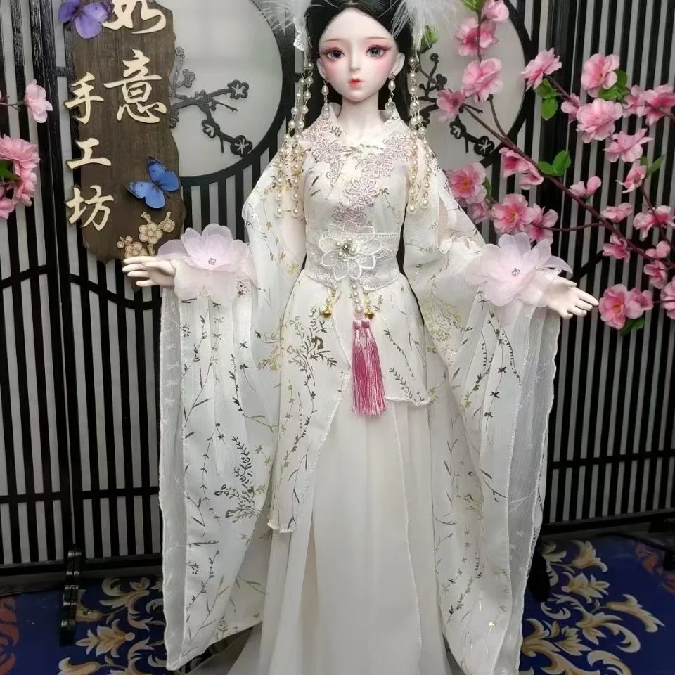 

1/3 Doll clothes and headdress, Big girl 66.8cm doll dress white