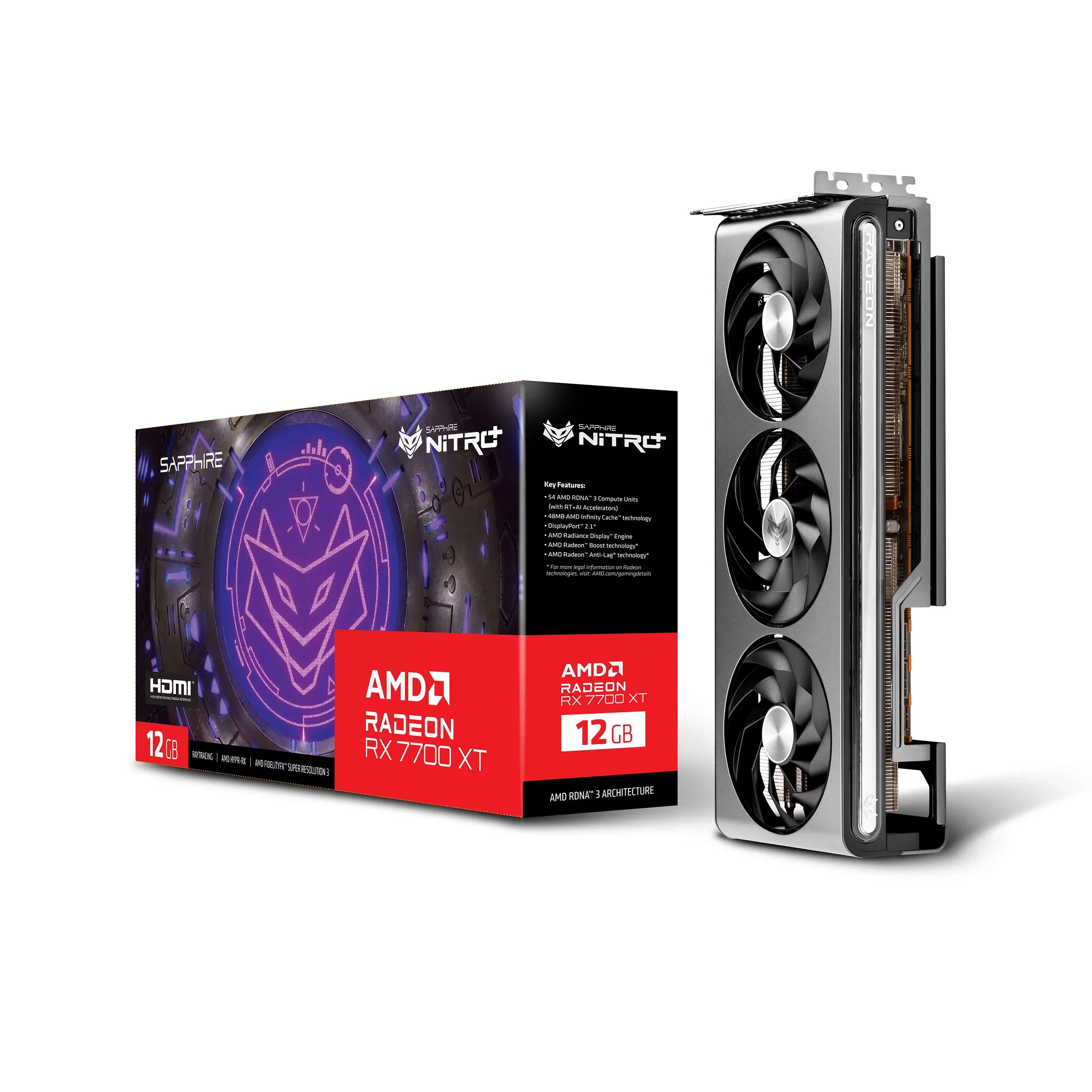 New Stock Sapphire NITRO+ AMD Radeon RX 7700 XT 12GB OC Gaming Graphics Card GPU rx 7700xt