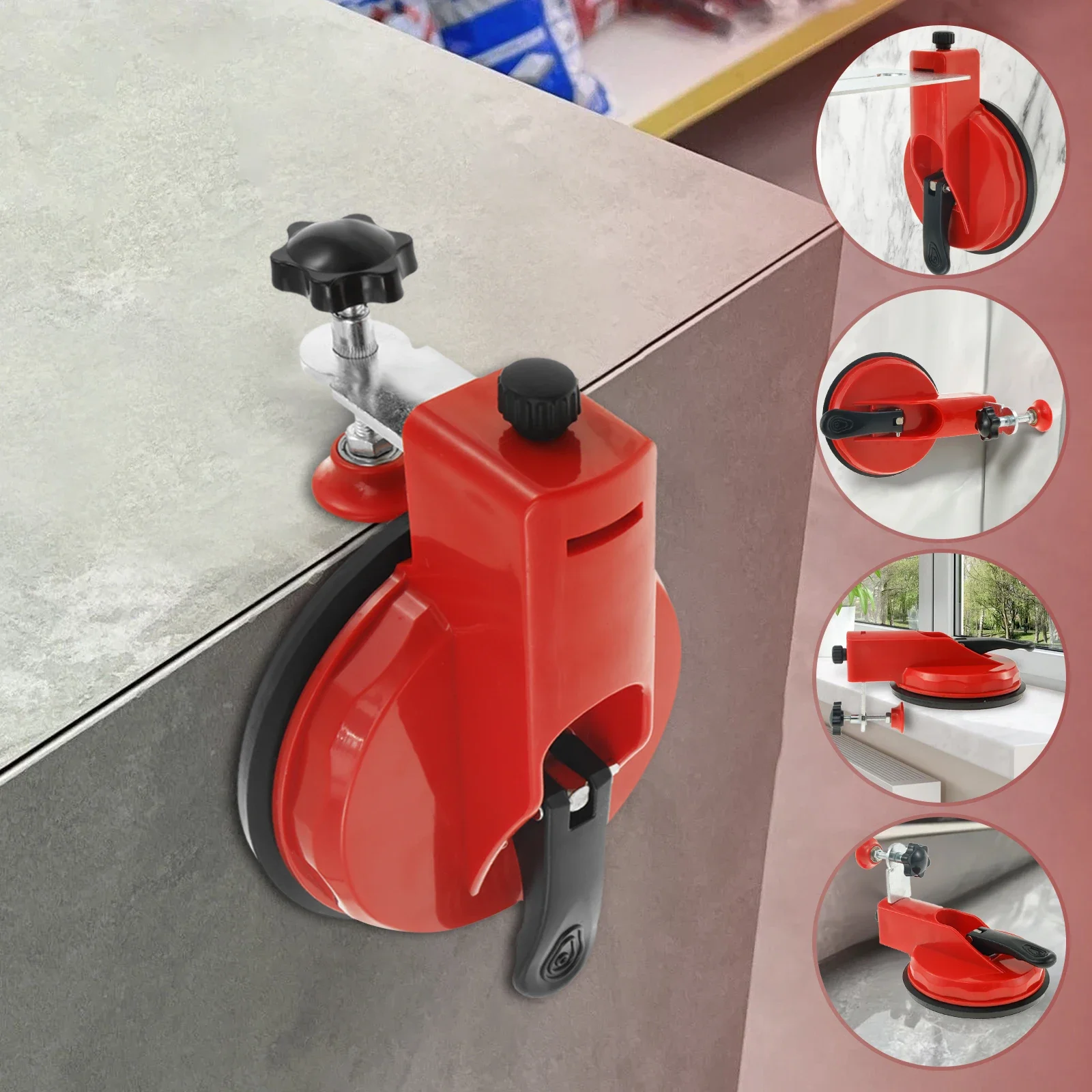 Tile Leveling System Suction Cup Plate Corner Fixed Marble Leveling Splicer Effective Wall Leveler for Wall Tile Installation