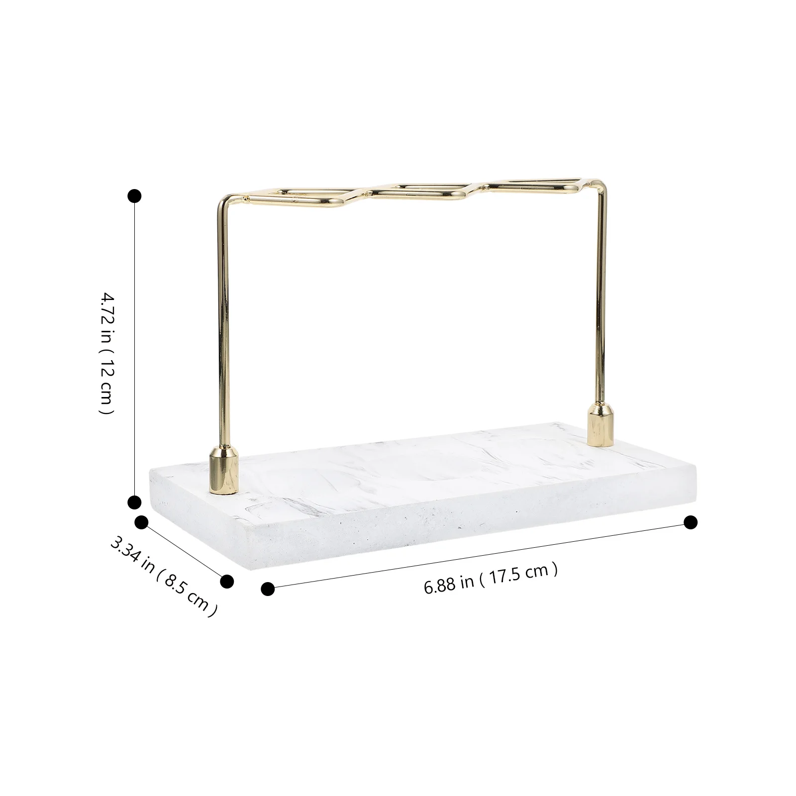 

Marble Pattern Toothbrush Holder Smooth Round Edge Bathroom Stand Toothpaste Storage Organizer Desktop