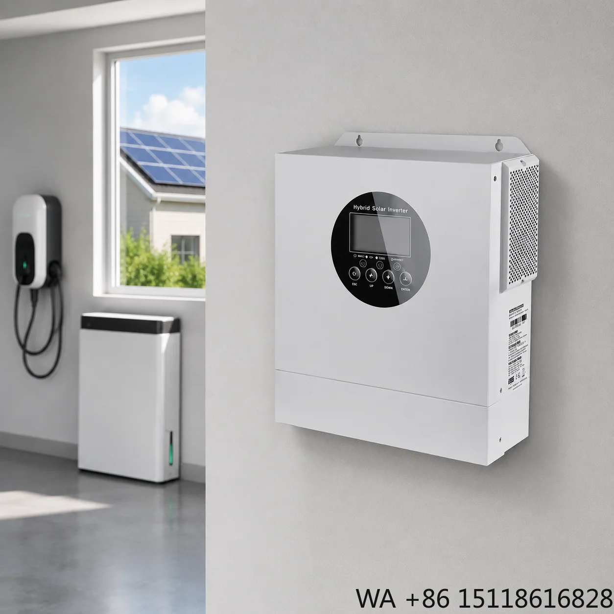 Shuoyi 3.5-11kW Hybrid Solar Inverter 24V/48V MPPT Pure Sine Wave, Built-in Charger WiFi Monitoring for Home Use