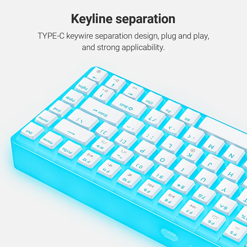 لوحة مفاتيح ميكانيكية سلكية ONIKUMA ، 84 مفتاح ، ضوء RGB ، جميع المفاتيح بدون ثقب ، الألعاب ، المكتب ، سطح المكتب ، الكمبيوتر ، الكمبيوتر المحمول ، الكمبيوتر الشخصي