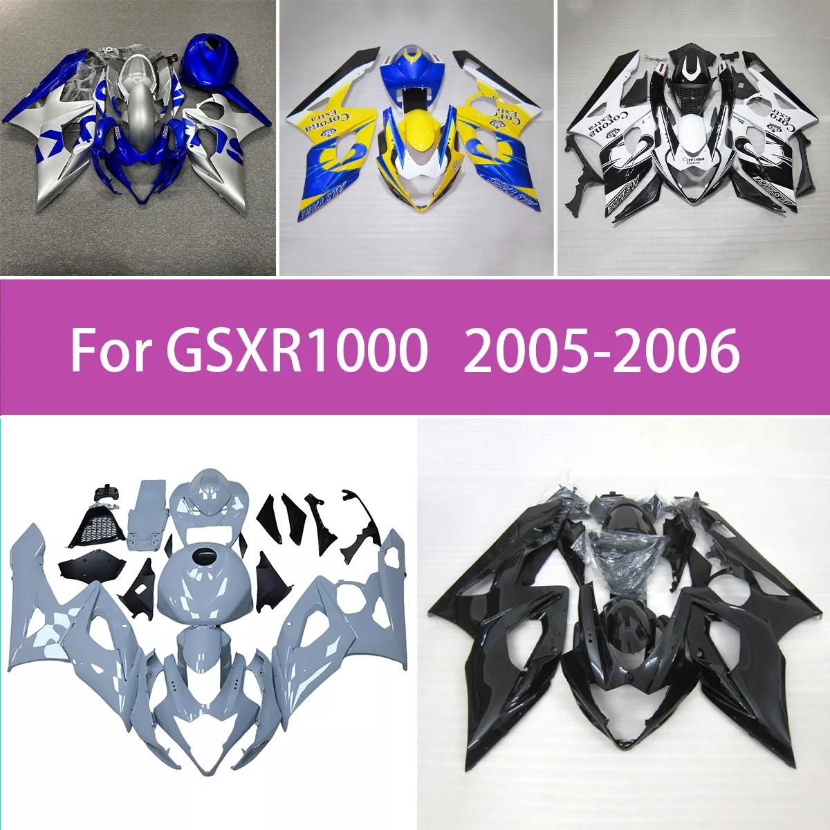 

Комплект обтекателя мотоцикла для Suzuki GSXR1000 2005 2006, персонализированные обтекатели мотоцикла 05 06 GSXR 1000