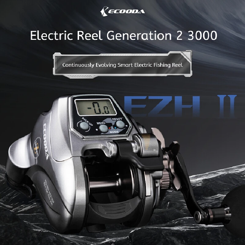 Ecooda Ezh Electric Fishing Reel Imported Motor Deep Sea Boat Fishing Electric Jigging Reel For Saltwater Sea Angling