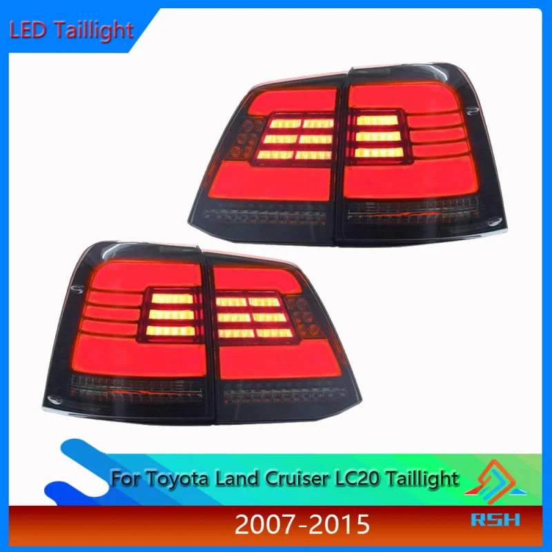 

Задний фонарь для Toyota Land Cruiser, сборка заднего фонаря 2007-2015, модифицированный светодиодный бегущий свет Cruiser LC20, задний стоп-сигнал