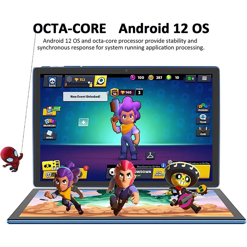 Global Version GOODTEL G10 Tablet 10.1 Inch Octa Core 4+64GB 8000 mAh Tablete PC 120Hz 2.5K LCD Display Blue Tablet Android 12