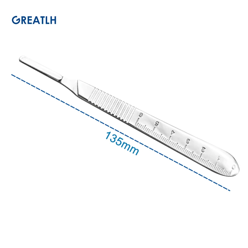 Two Type Choices Scalpel Handle Knife Handle Stainless Steel Surgical Knife Handle 3# 4#