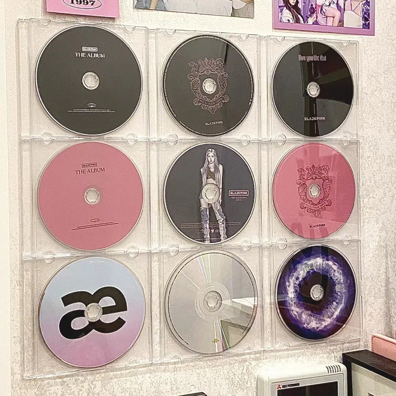 

CD/DVD Storage Display Stand Clear Acrylic- Dust-Proof Protective Box for Wall-Mounted Album Collection