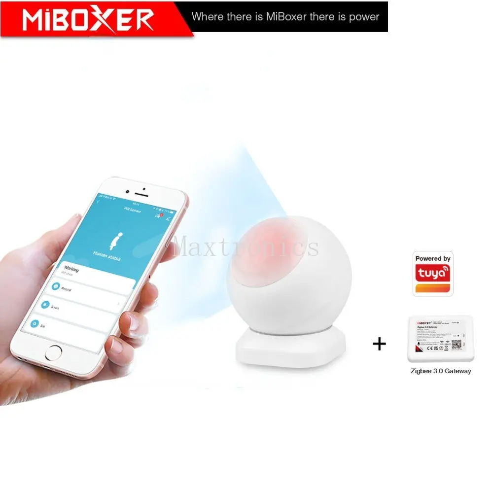 PIR Sensor Linkage Zigbee3.0 Tuya APP Control Infrared Body Sensor For Intelligent Motion Detection/Gateway For Miboxer LED Lamp