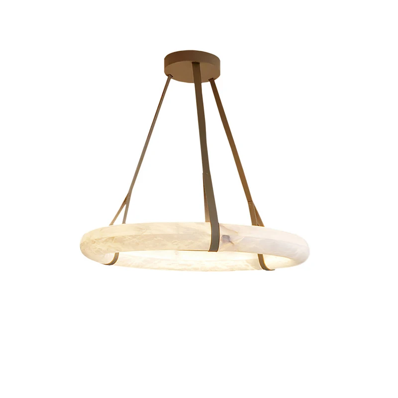 

2025 Natural Marble Design Dimmable Led Chandelier Lighting Lustre Hanging Lamps Suspension Luminaire Lampen For Living Room