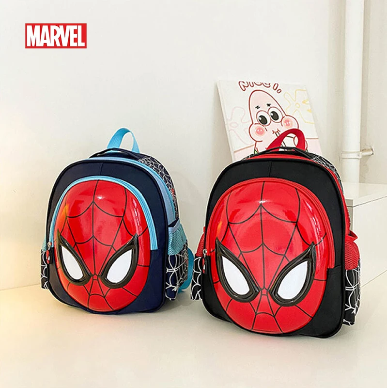 Marvel Spider Man Backpack Superhero Backpack 3D Children\'s Boy Kindergarten Backpack Children\'s Cartoon Bag Gift