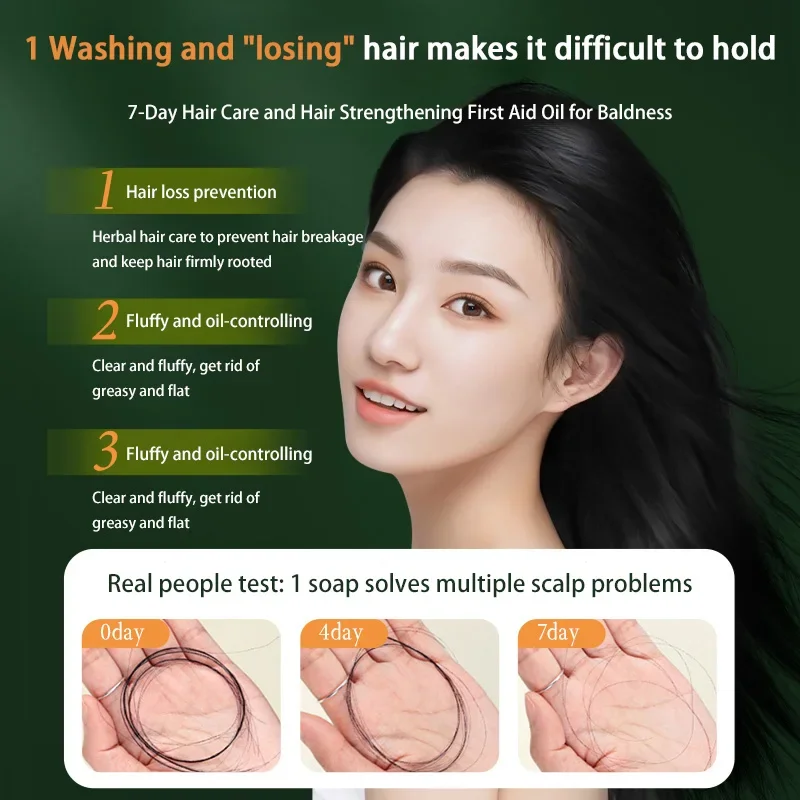 Orchidaceae Usman Grass Shampoo Handmade Soap Hair Nourishing Hair Oil Control Refreshing Fluffy Soothing Hair Follicles Soap image 2