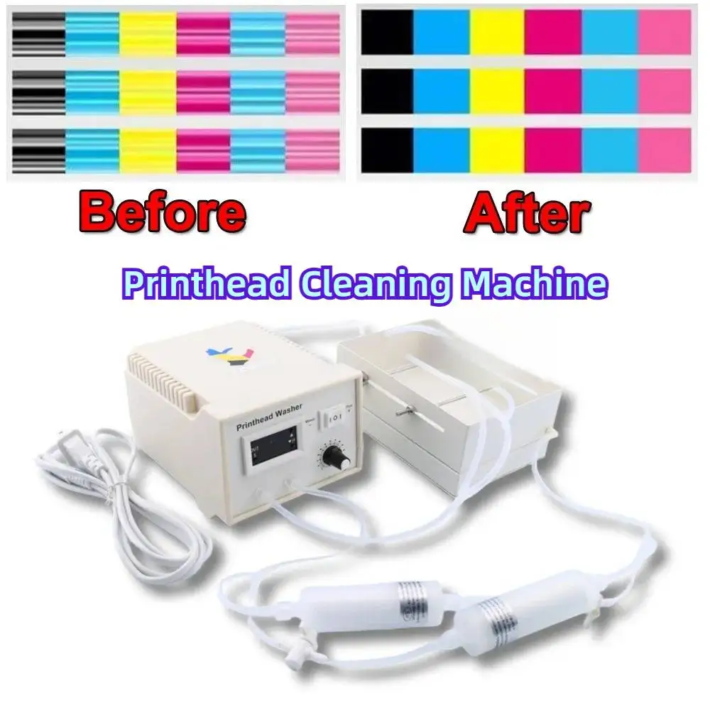 XP600 i3200 TX800 Printhead Washer Machine DTF Heating Clean Cleaner Kit For Epson i1600 L1800 L805 DX5 DX6 Print Head Unclog