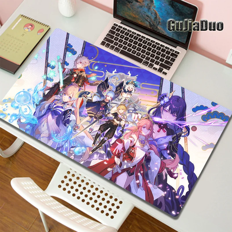 

Genshin Impact Mange Mouse Pad Ganer Anti Slip Computer Keyboard Table Desk Mat Gaming Hoom Accessories Kawaii PC Anime Mousepad