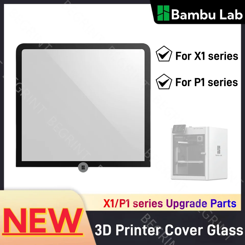 

Bambu Lab 3D printer Cover Glass For X1/P1 series universal 3D printer Upgraded Accessories for X1C P1P P1S