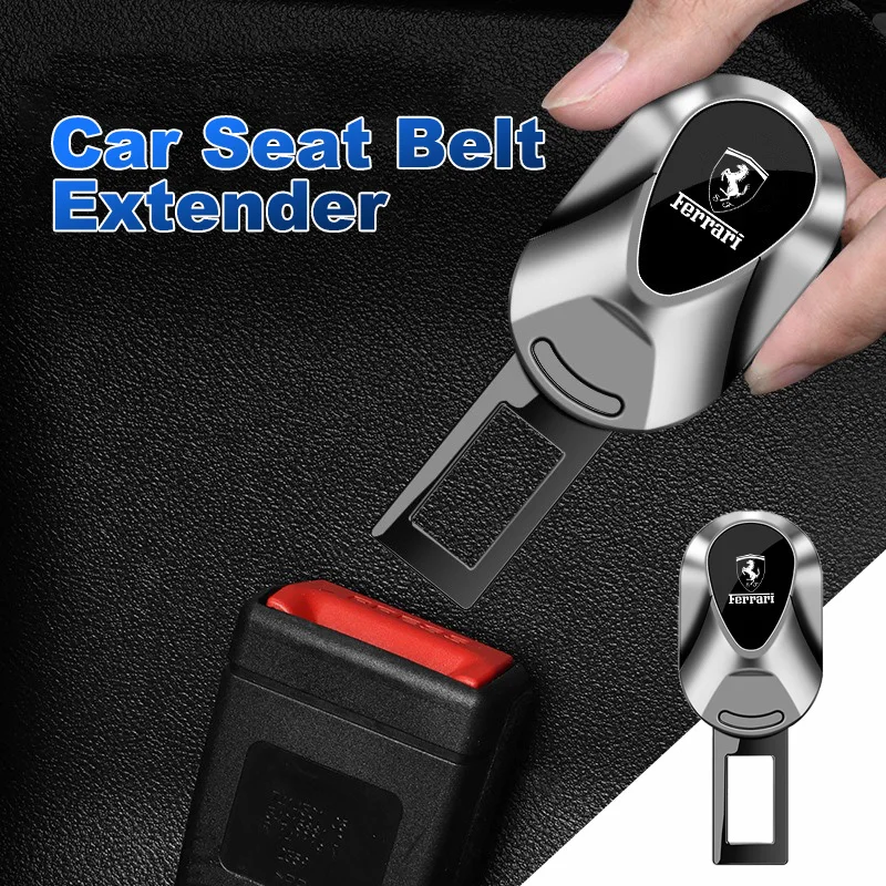 Hebilla de bloqueo para cinturón de seguridad de coche, Clip extensor de enchufe de aleación de Zinc para Ferrari SP1 812 F40 F12TDF SF90 458 488 599 612 F12, accesorios para automóviles