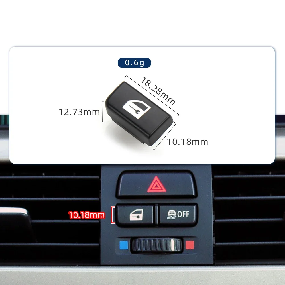 لسيارات BMW 1 3 Series E90 E91 جزء السيارة الداخلي لوحة القيادة فتح قفل الباب زر مفتاح التبديل غطاء تغليف 118 120 318 320 61319196713 #2