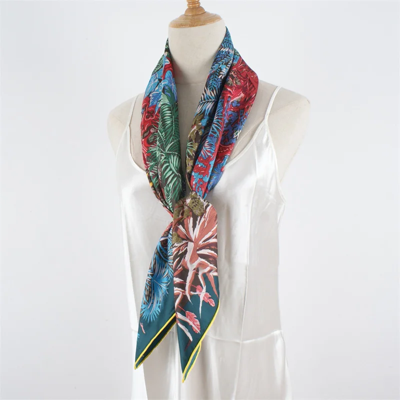 90 Silk Scarf 14MM 100% Twill Silk Scarf Neckerchief Foulard Echarpe