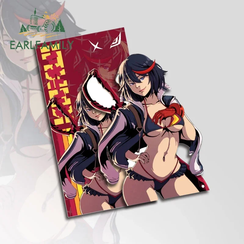 EARLFAMILY 13cm for Matoi Ryuuko Samurai Street Wear Slap Bikini Car Stickers Vinyl Waterproof Decals Car Label Personality