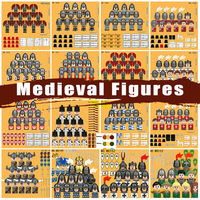Medieval Castle Knight Warrior Building Blocks Military Soldier Figures Guard Army Sword  War Horse Bow Shield Bricks Toys Gifts