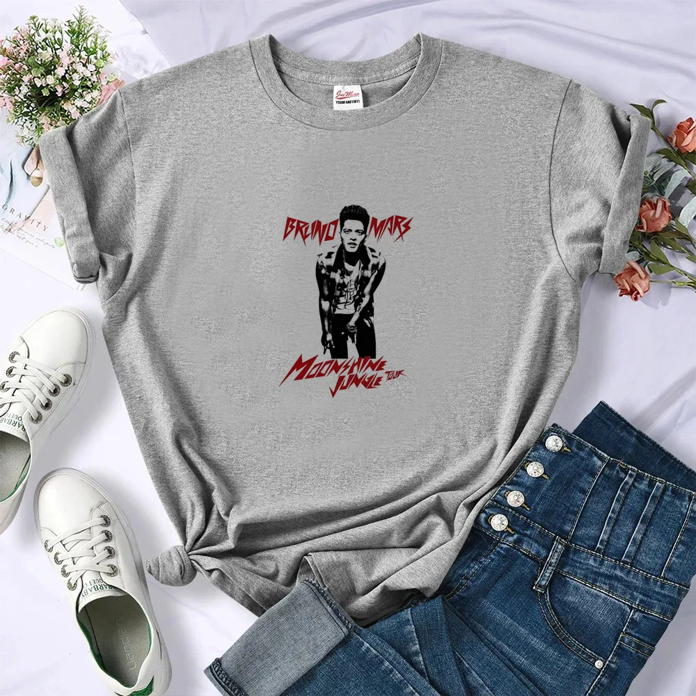 Bruno Mars t shirt female 2000s grunge meme t-shirt cheap harajuku japanese