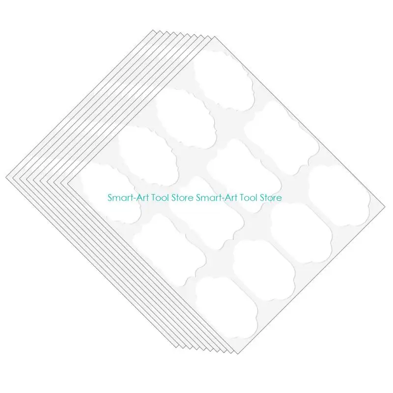 E1PB 120PCS Fancy Kraft Sticker Essential Oil Bottle Labels for Storage Box Essential Oil and Holiday Gift Wrapping