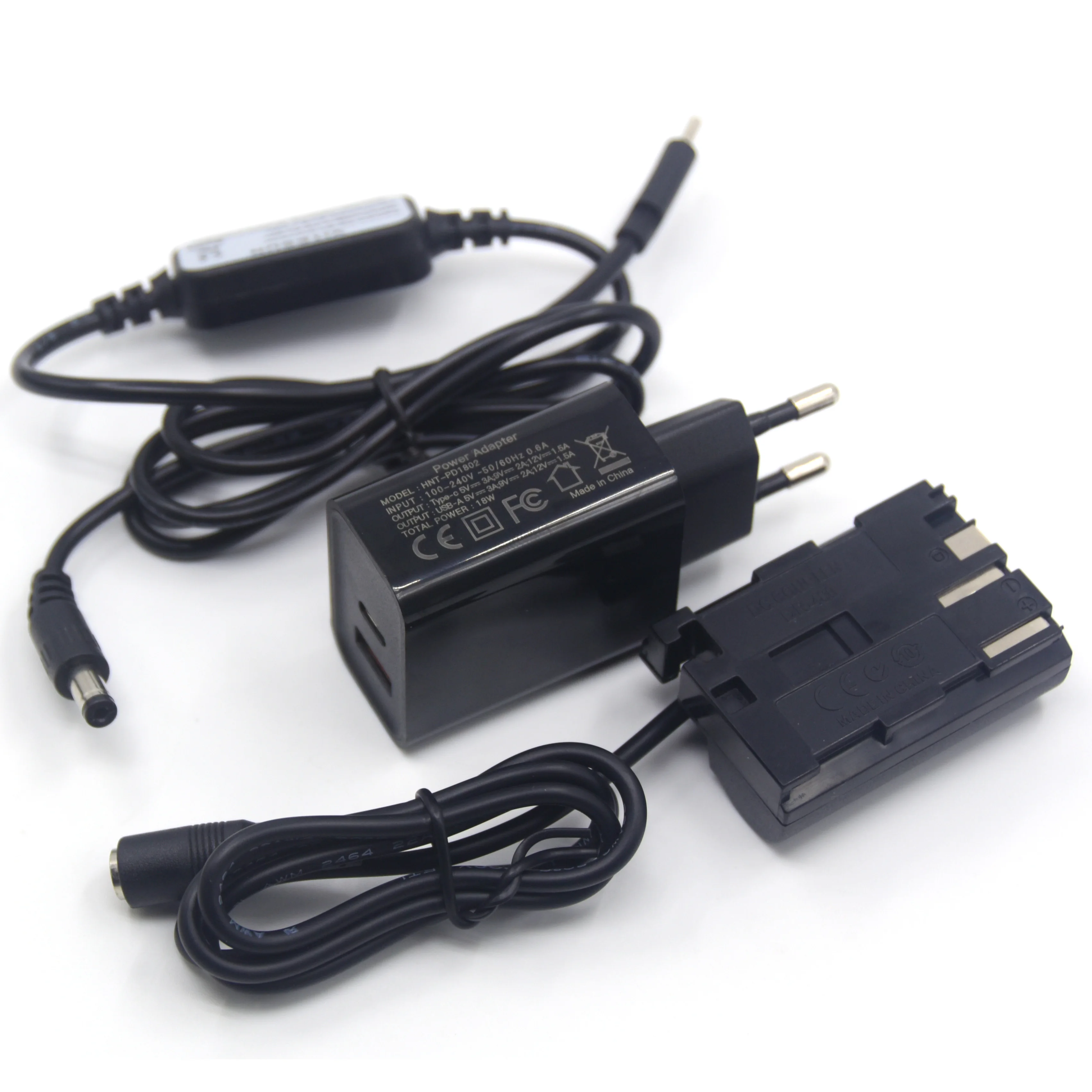 Сетевое зарядное устройство QC 3,0 PD + кабель питания USB Type-C + DR-400 BG-E2, муляж аккумулятора для камеры Canon EOS 20D 30D 40D 5D 50D D30 D60