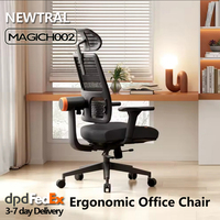 Newtral MAGICH002 Ergonomic Office Chair with Adaptive Lumbar Support, High Back Desk Chair 3D Armrest Adjustable Headrest