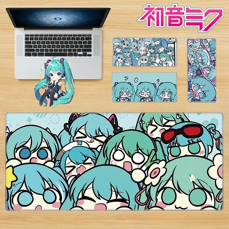 初音ミクマウスパッドキーボードマウスアニメテーブルマットラップトップゲームマウスパッド滑り止めゲームプレーヤーアクセサリー誕生日ギフト