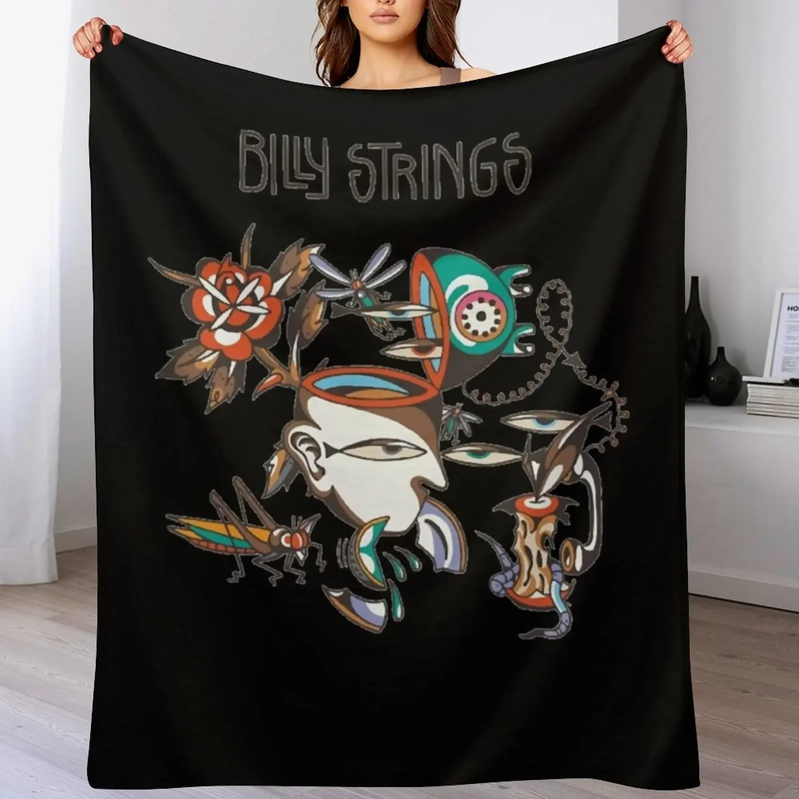 

Funny Gifts Billy Strings Gifts For Fan Throw Blanket Vintage Blankets For Sofas Blankets