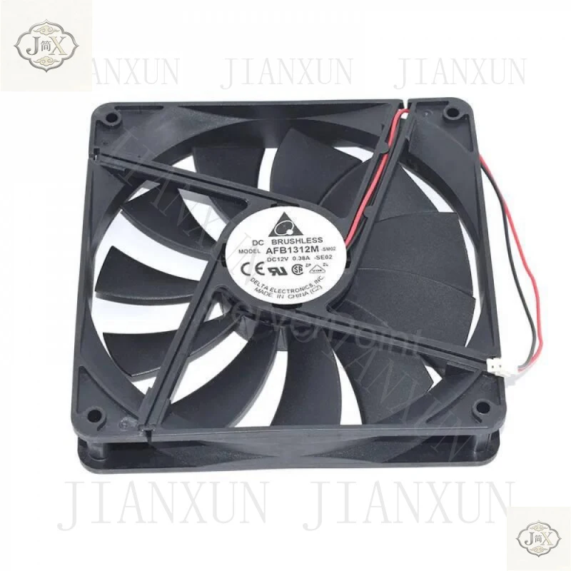 New For AFB1312M AFB1312M-SM02 DC12V 0.38A SE02 2-Pin Square Cooling Fan