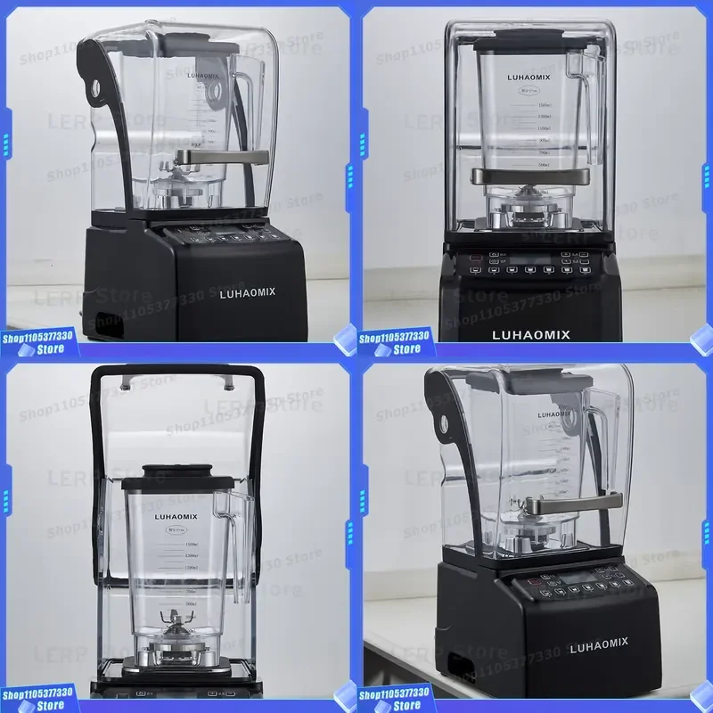 1500W Commercial Ice Crusher Motor Core for Milk Tea Shop Automatic Juicer Soundproof Cover Heavy Duty Tea Press Machine