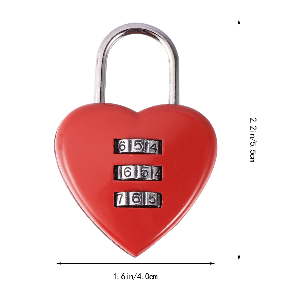 

Heart Shaped Padlocks Password Locks Luggage Backpack Hall Locker Gym Tool Chests Home Security Use 3Digit Easy Numbers