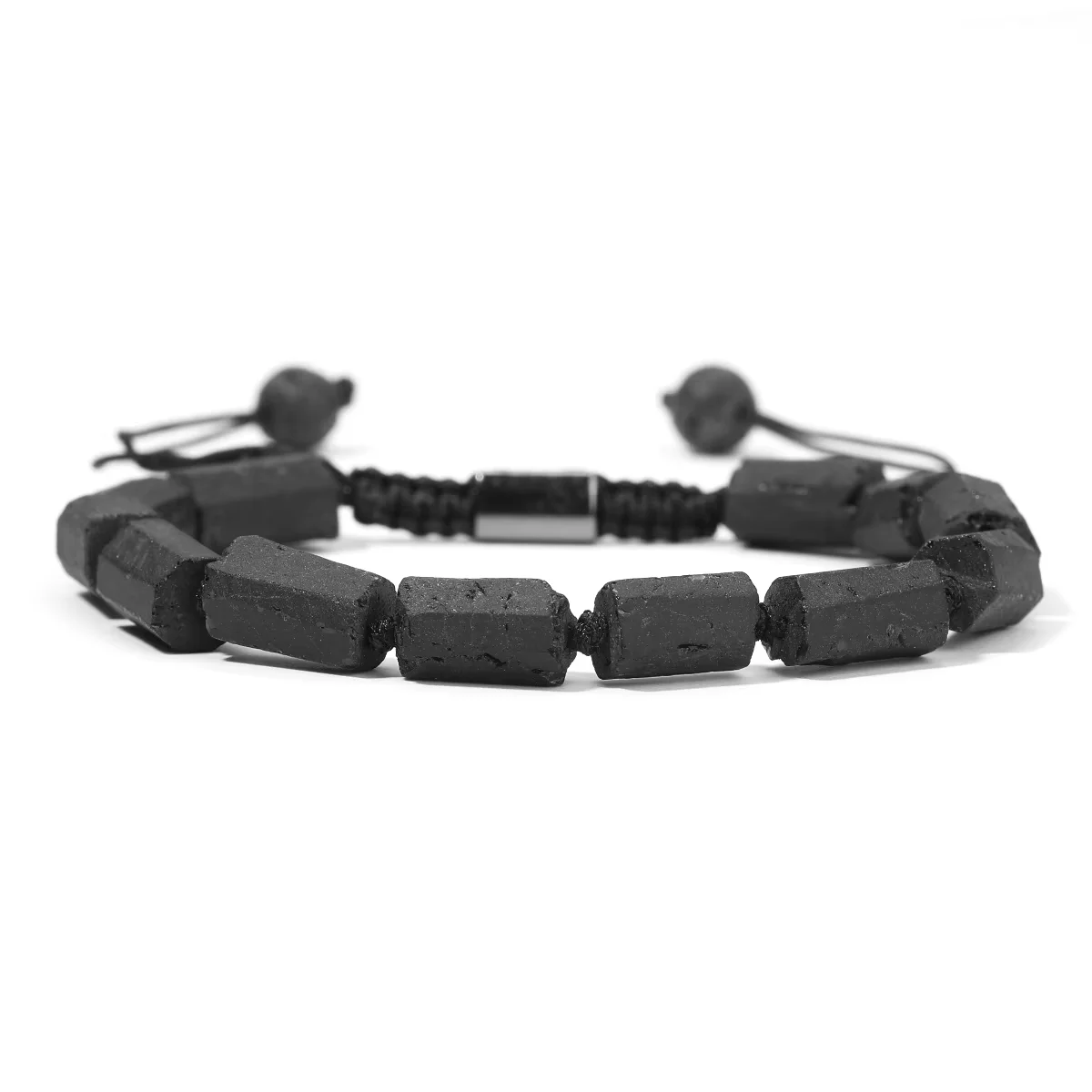 Natural Black Tourmaline Bracelet Men Handmade Protection Bracelets Balance Healing Energy Bracelet