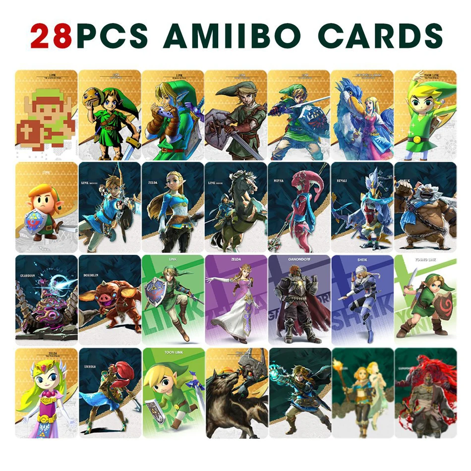 NEUE 28-Zelda-Amiibos-Karten für die Legende von Zelda: Tears of the Kingdo und the Legend of Zelda Neuestes Gleitschirmfliegen