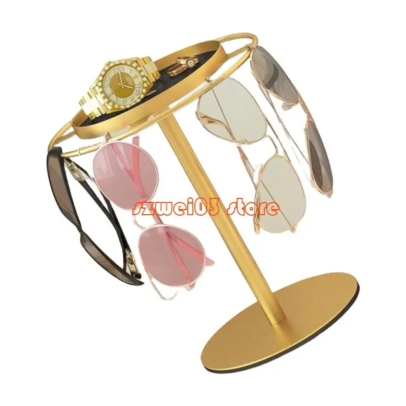 

D46C Sleek Metal Sunglasses Storage Rack, Perfect for Bedroom, Office, or Entrance Decors Sunglasses Display Rack
