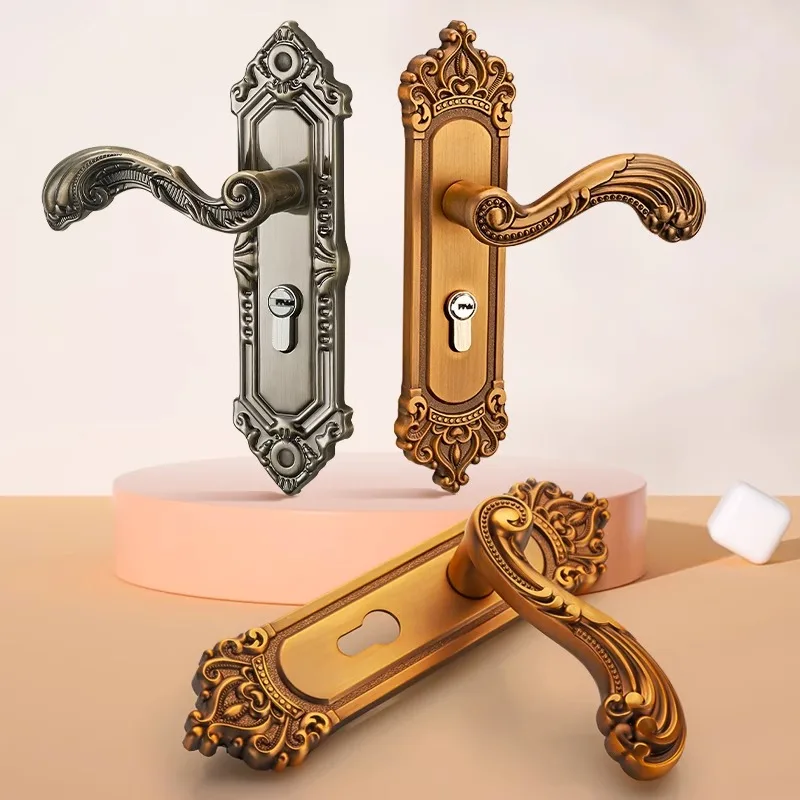 Stilles Holzschloss für den Innenbereich, Schlafzimmer, Haushalt, Universalzimmer, D-Ohr-Schloss aus Aluminiumlegierung, zum Herstellen oder Griffen des mechanischen Türschlosses