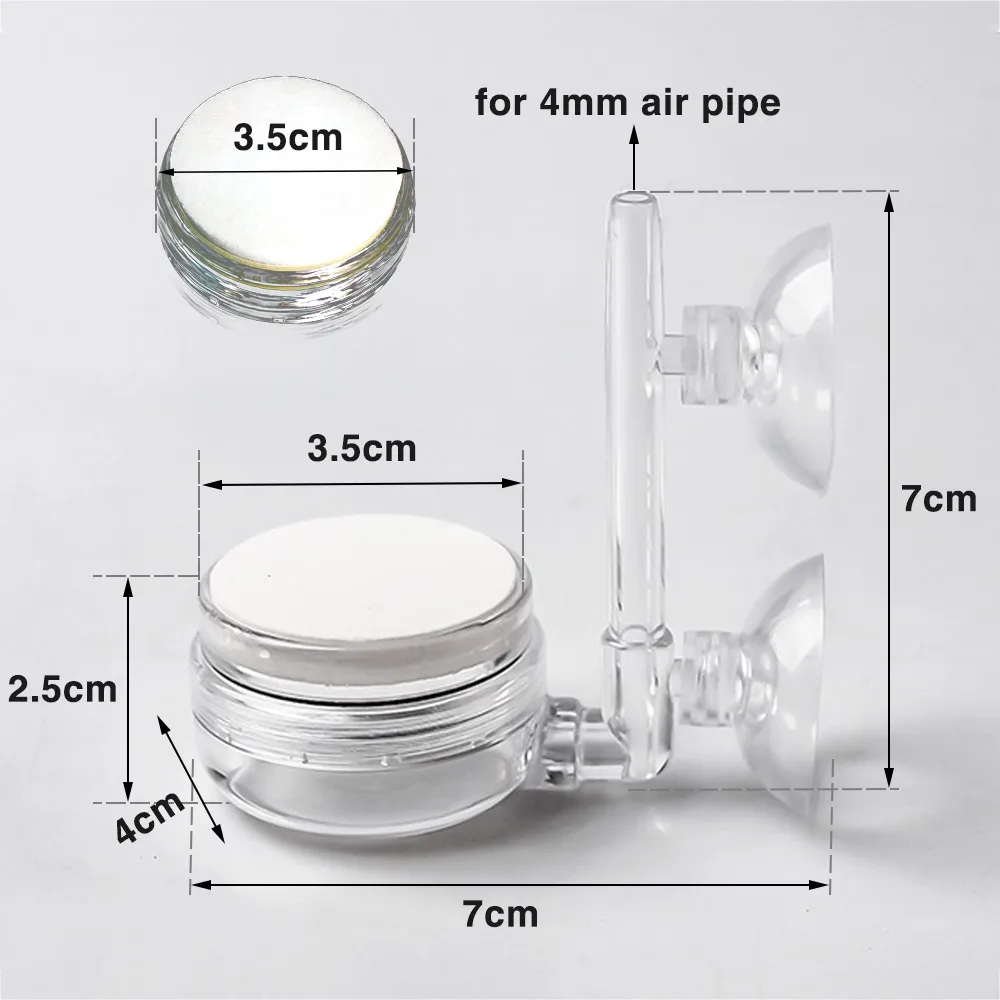 New Aquarium Fish Tank CO2 Atomizer Transparent CO2 Diffuser Purifier Integrated PC Material Special Ceramic Plate CO2 Atomizer