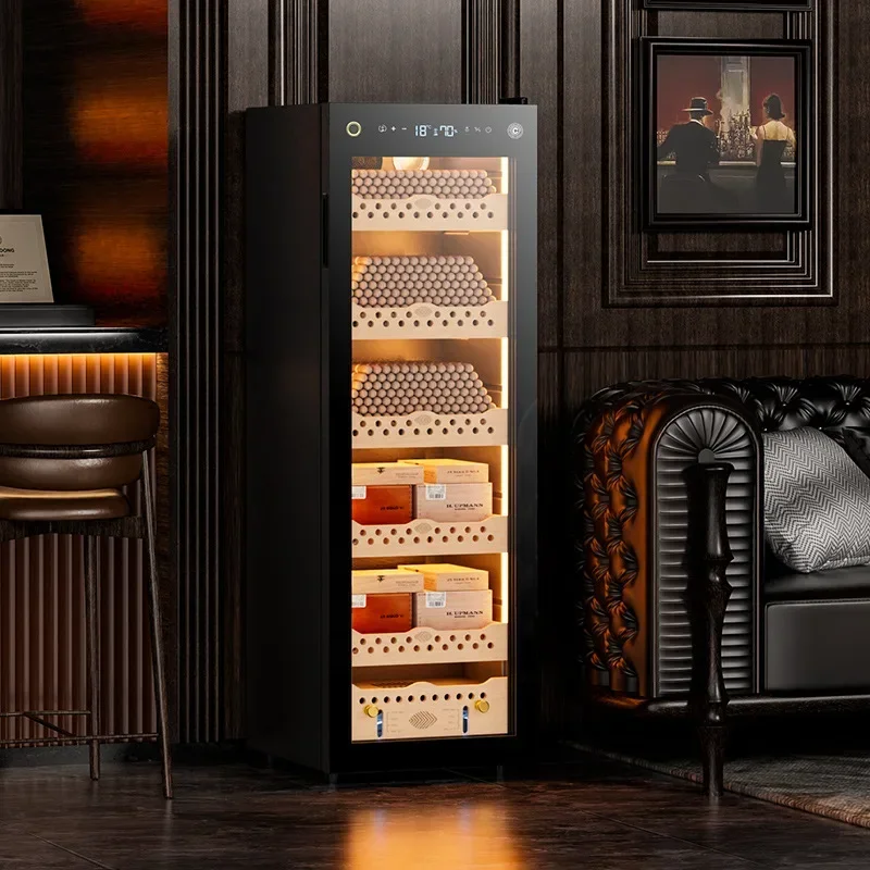 TAO Cedar wood shelf variable frequency intelligent compressor cabinet constant temperature and humidity cigar cabinet