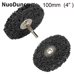 NuoDunco 100mm Coral Disc Poly Strip Disc Electric Drill Grinding Disc for Die Grinder Machine Metal Woodworking Stone Grinding